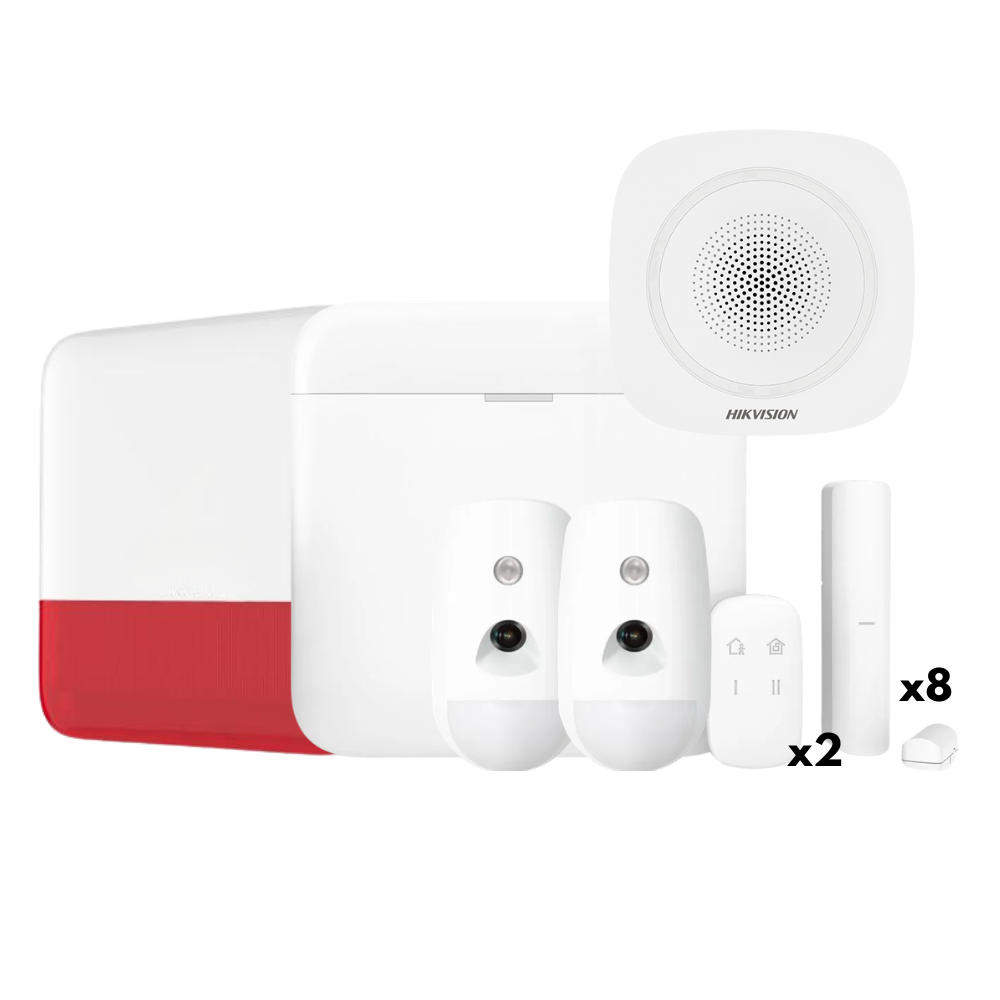 Pack Complet – Alarme maison – 8 fenêtres - 2 PIRCAM, Wi-Fi & 4G